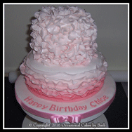 Pink ruffles cake