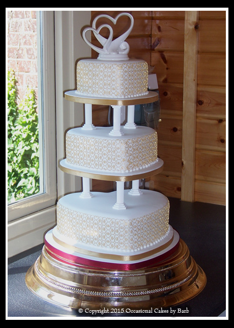 wedgewood blue wedding cake