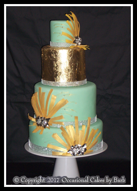 Katie's Art Deco wedding cake